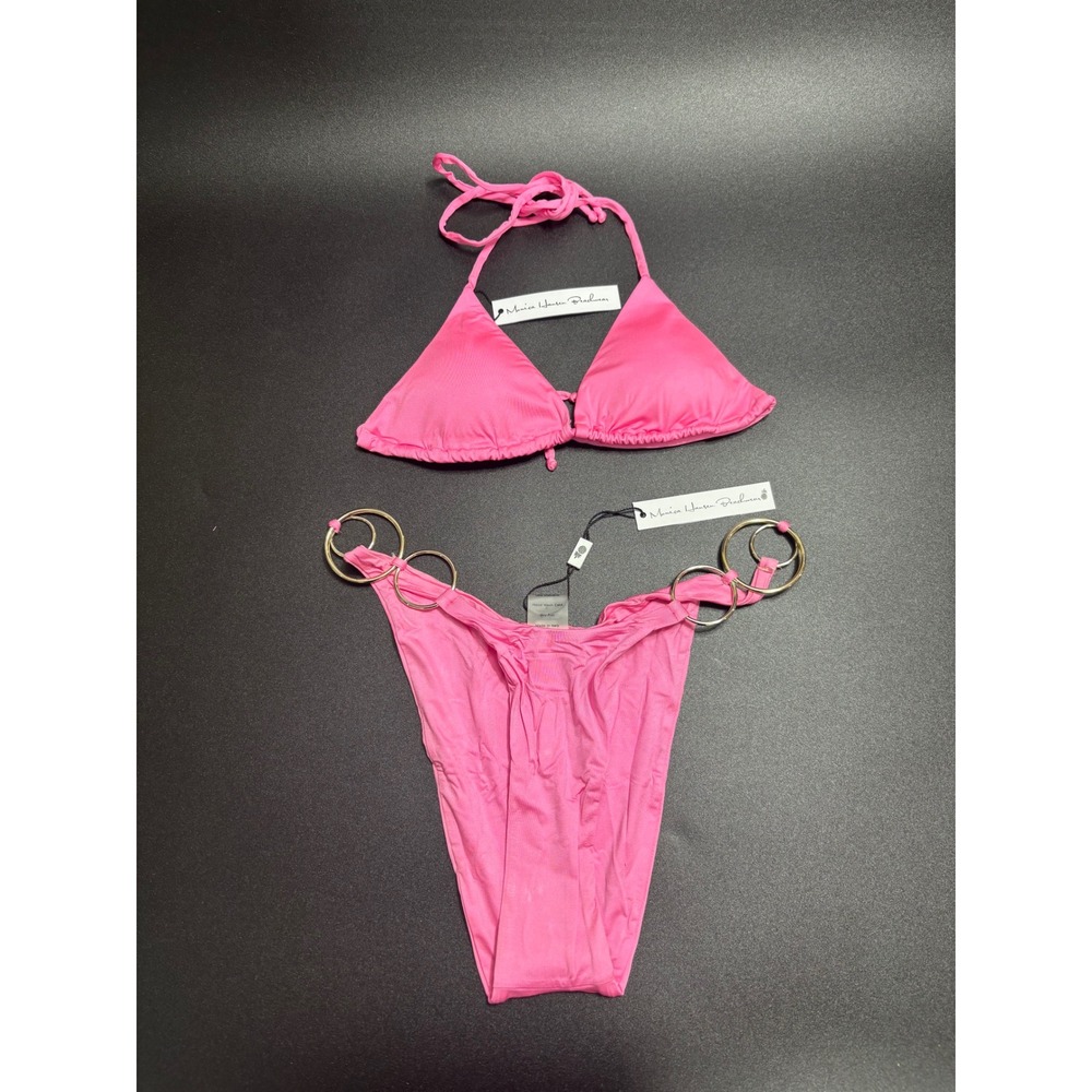 Monica Hansen Beachwear NWT Bikini Set Top/Bottom Pink Panther Size Small